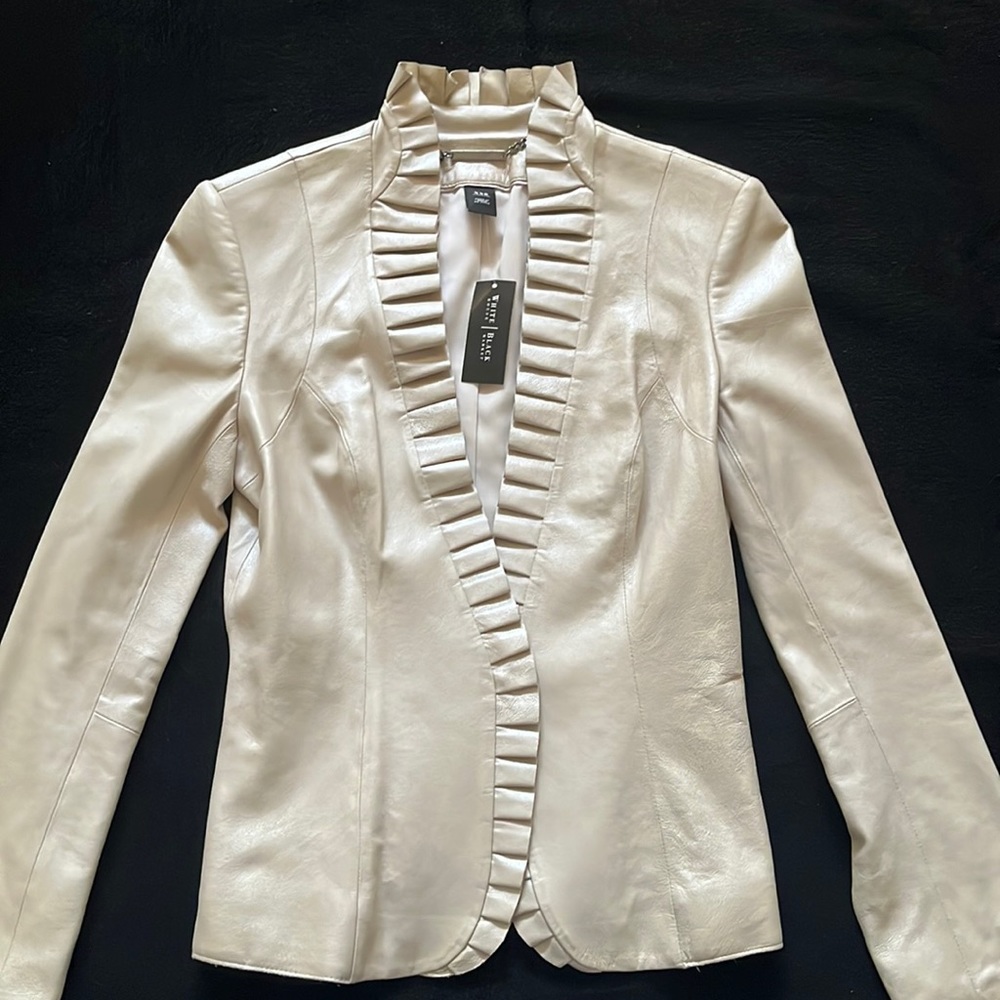 White House black market, leather jacket
